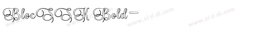 BlocSSK Bold字体转换